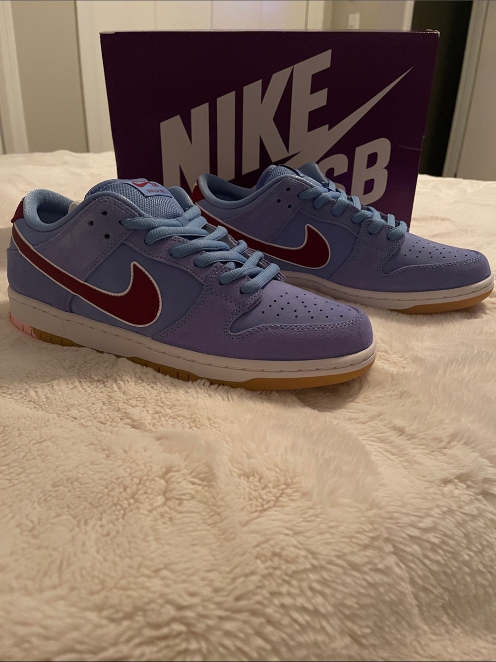 Nike Purple Box with White Swoosh